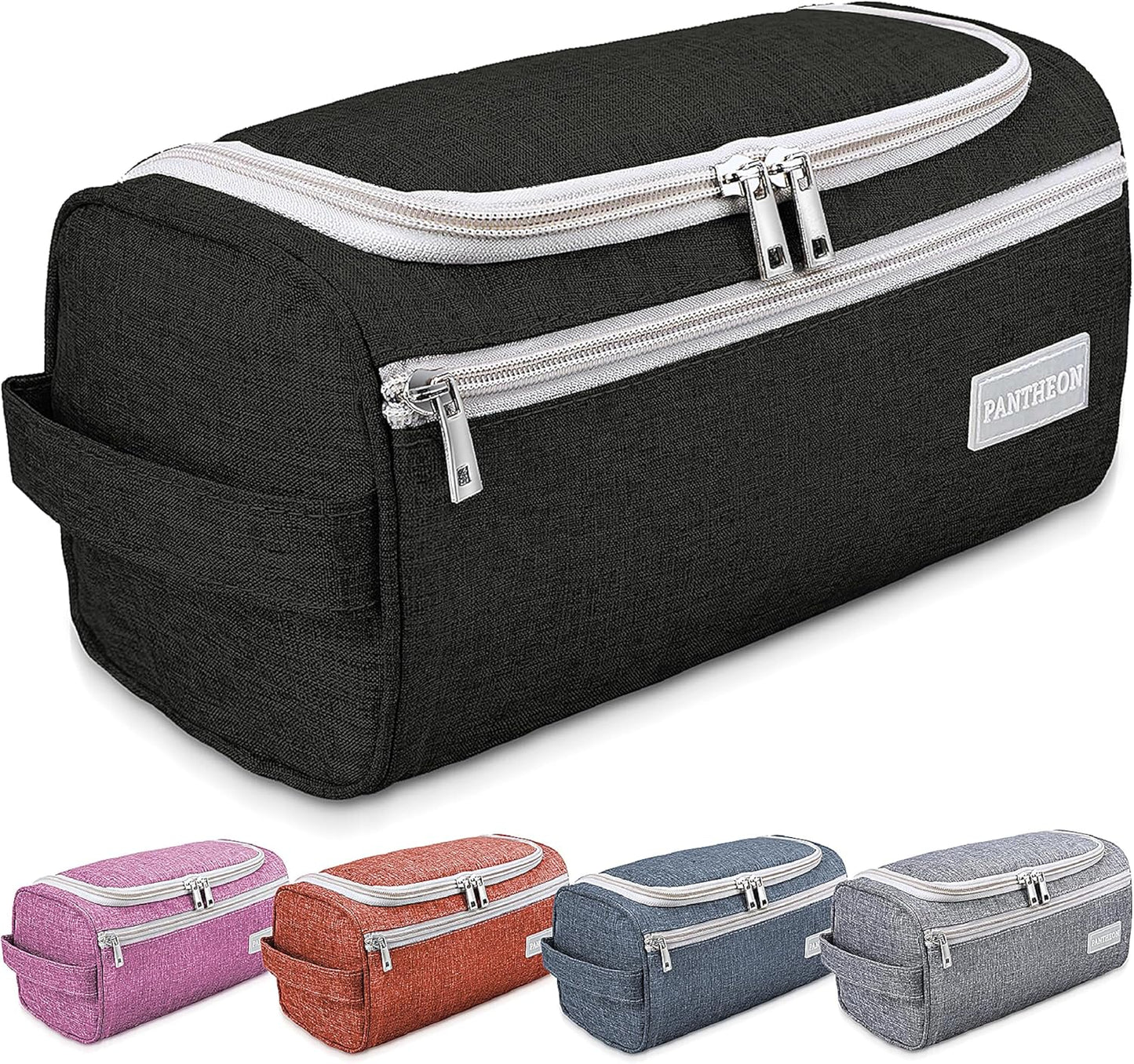 Travel Toiletry Bag for Men and Women, Travel Bag for Toiletries, Valentines Day Gifts for Men, Travel Bathroom Bag, Mens Travel Bag Hanging Toiletry Organizer Toiletry Kit (Gray)