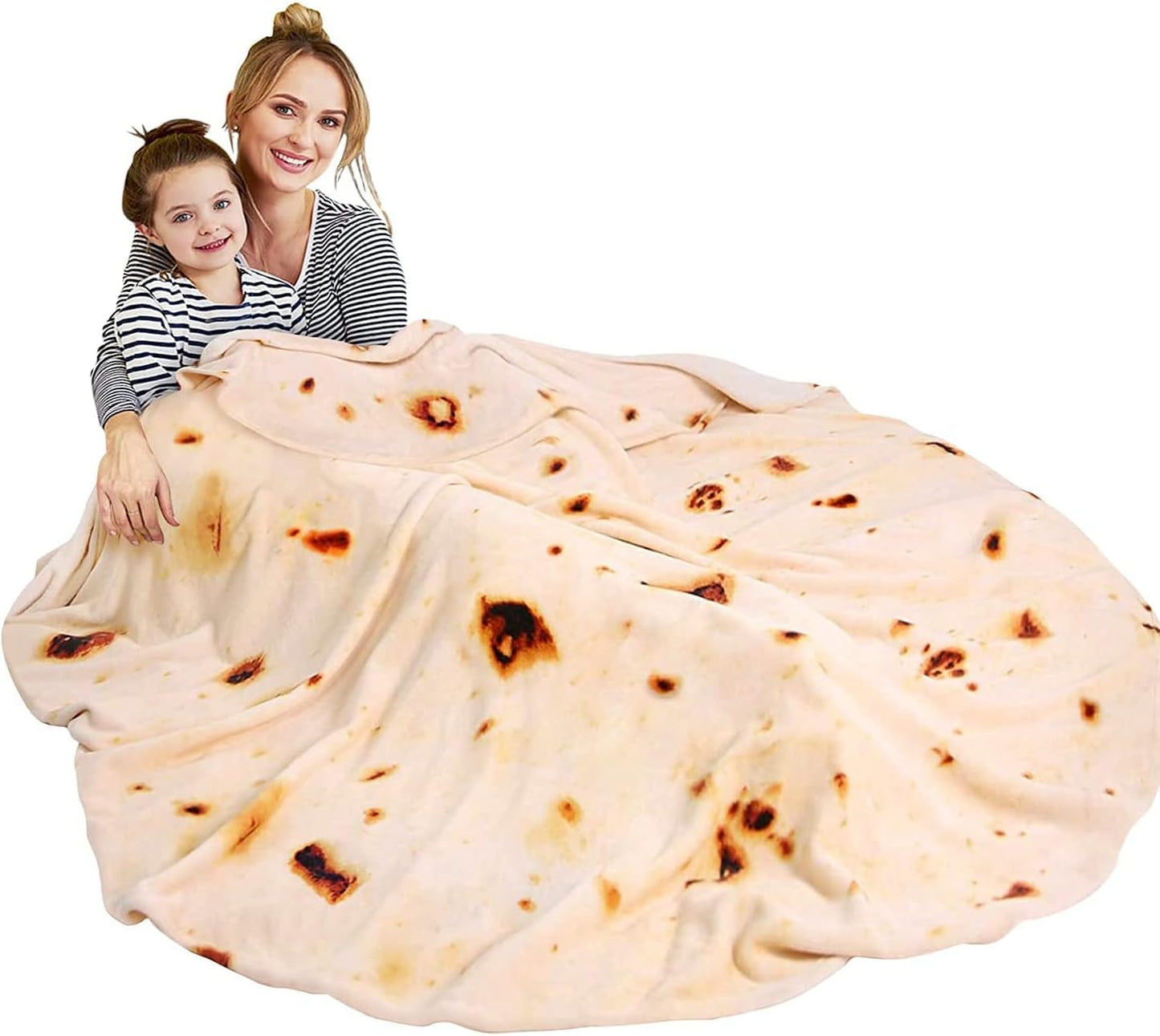 63 Inch Burrito Tortilla Blanket, Funny Blankets Tortilla Blanket Adult Size for Adult Kids, Kids Throw Blanket Food Blankets for Travel Home