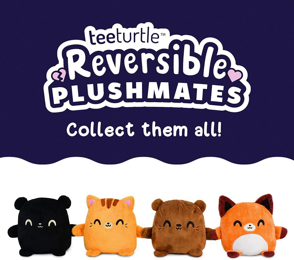 | Plushmates | Cat | Orange Tabby | Happy + Angry | the Reversible Plush That Hold Hands! 4.5 Inch