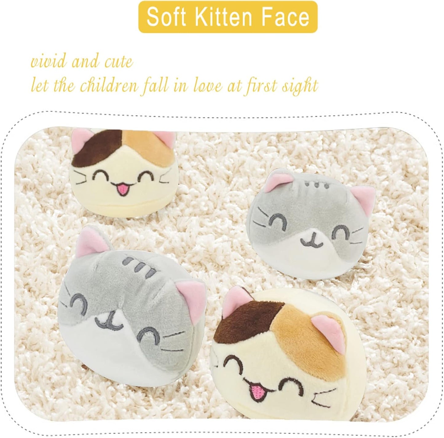 Cute Plush Pillow Throw Pillow Removable Stuffed Animal Toys Creative Gifts for Girls (Kitten)