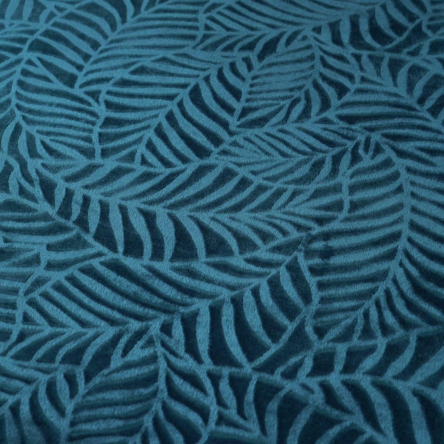 Super Soft Flannel Fleece Bed Blanket, Lightweight Cozy Warm Leaves Textured Plush Blanket as Bedspread Coverlet Bed Cover for All Seasons, 90 X 90 Inches, Blue Coral