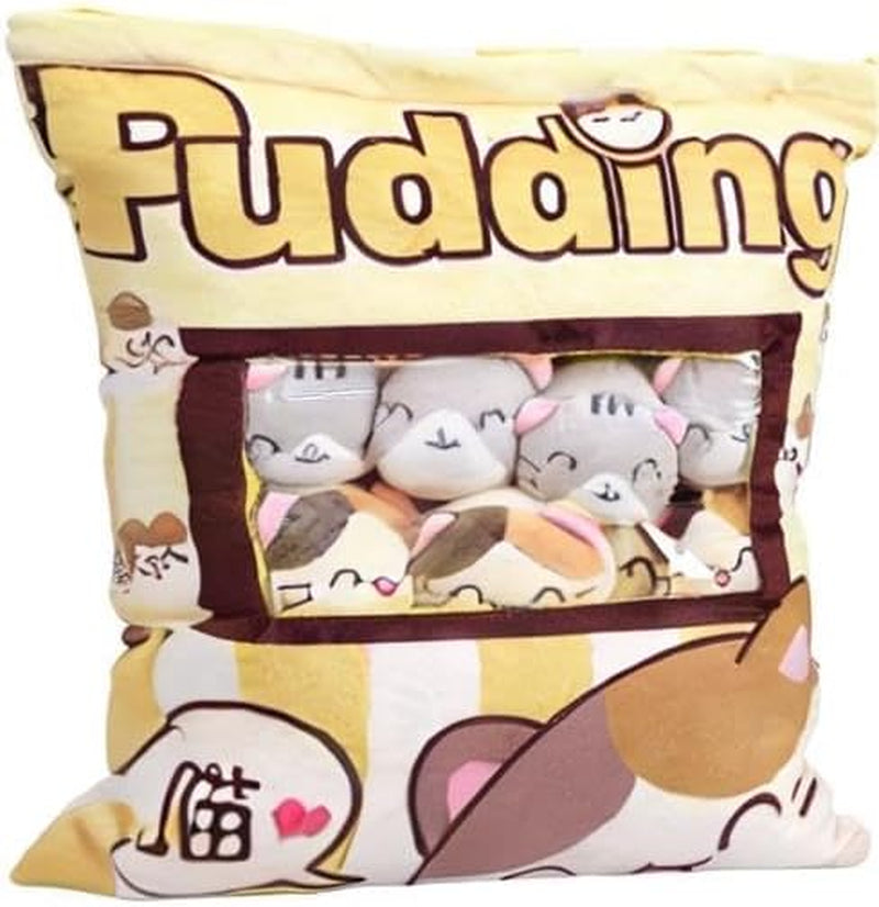 Cute Plush Pillow Throw Pillow Removable Stuffed Animal Toys Creative Gifts for Girls (Kitten)