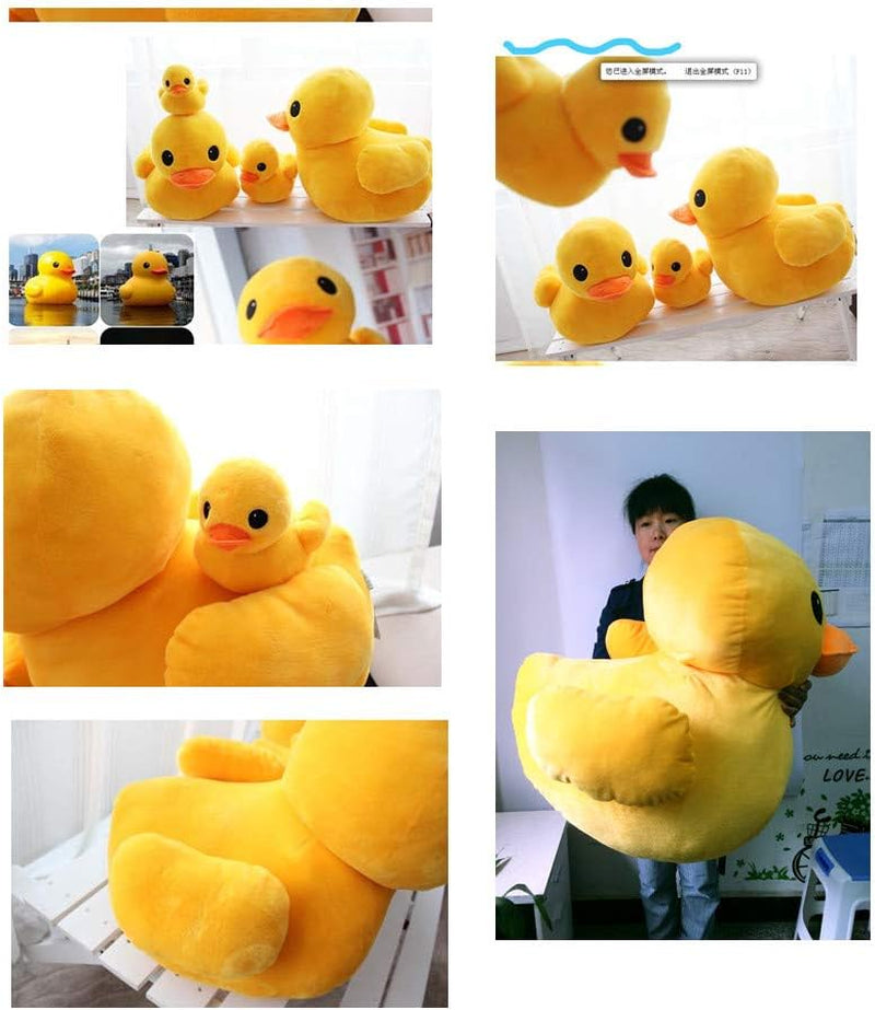 Yellow Duck Stuffed Plush Pillow Animal Dolls Super Soft Huggable Toy Gift for Children