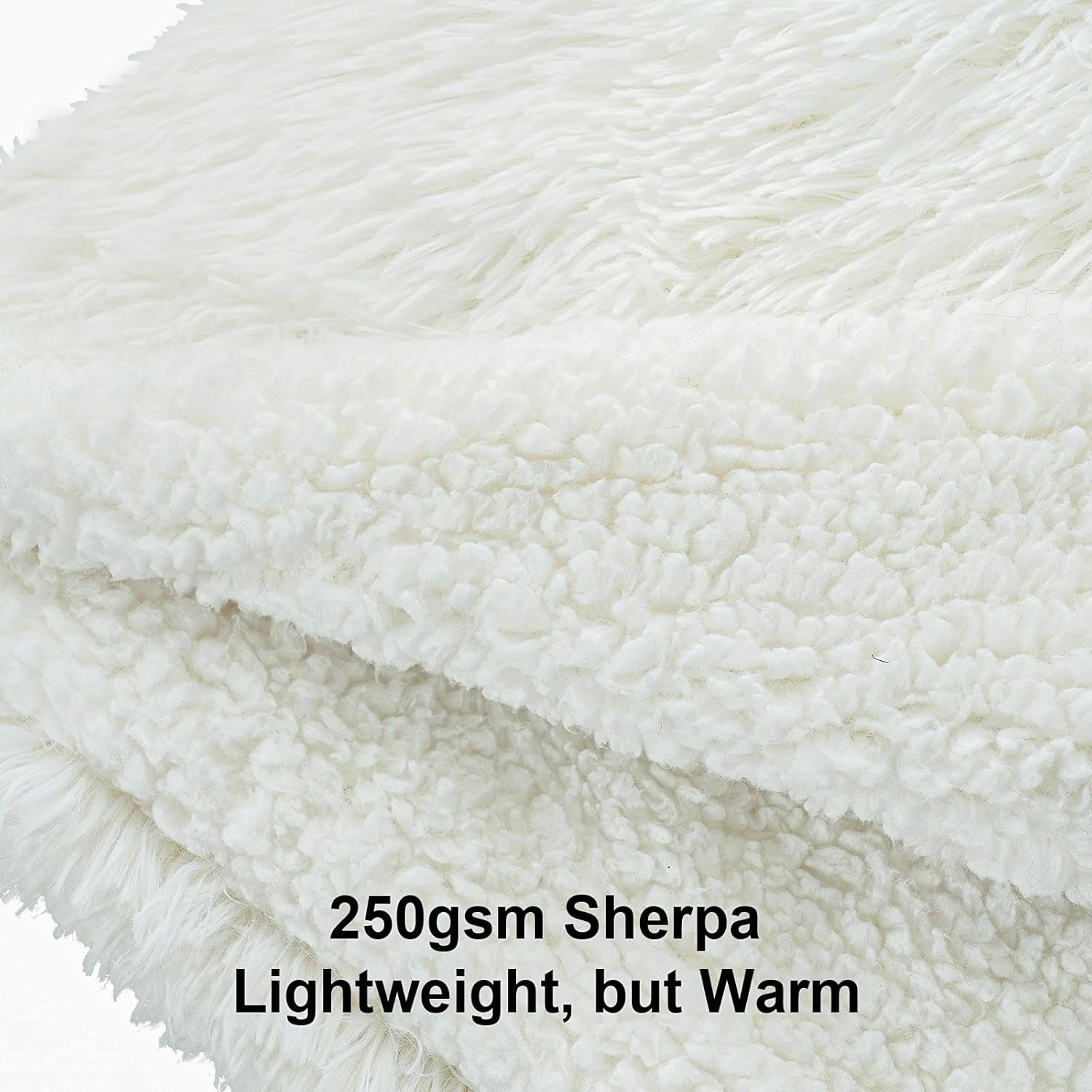 Super Soft Shaggy Faux Fur Throw Blanket, Plush Fuzzy Sherpa Throw Blanket for Couch, Cozy Fluffy Cream White Blankets for Bed Chair Sofa, 30'' X 40''