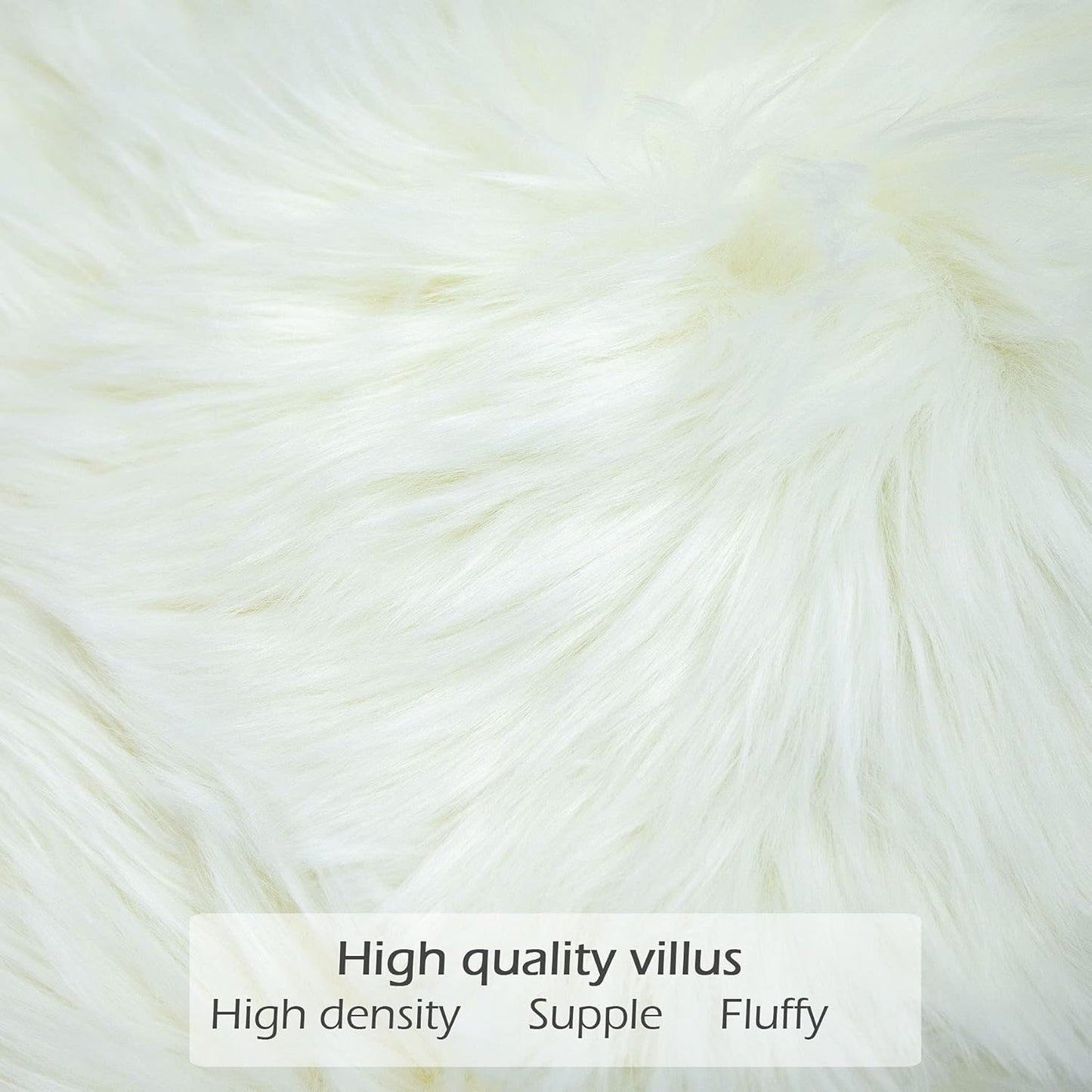 Decorative Lumbar Soft Faux Fur Throw Pillow Cover Luxury Series Rectangle Plush Pillow Case Cushion Cover for Couch Sofa Bed (12" X 20", White)