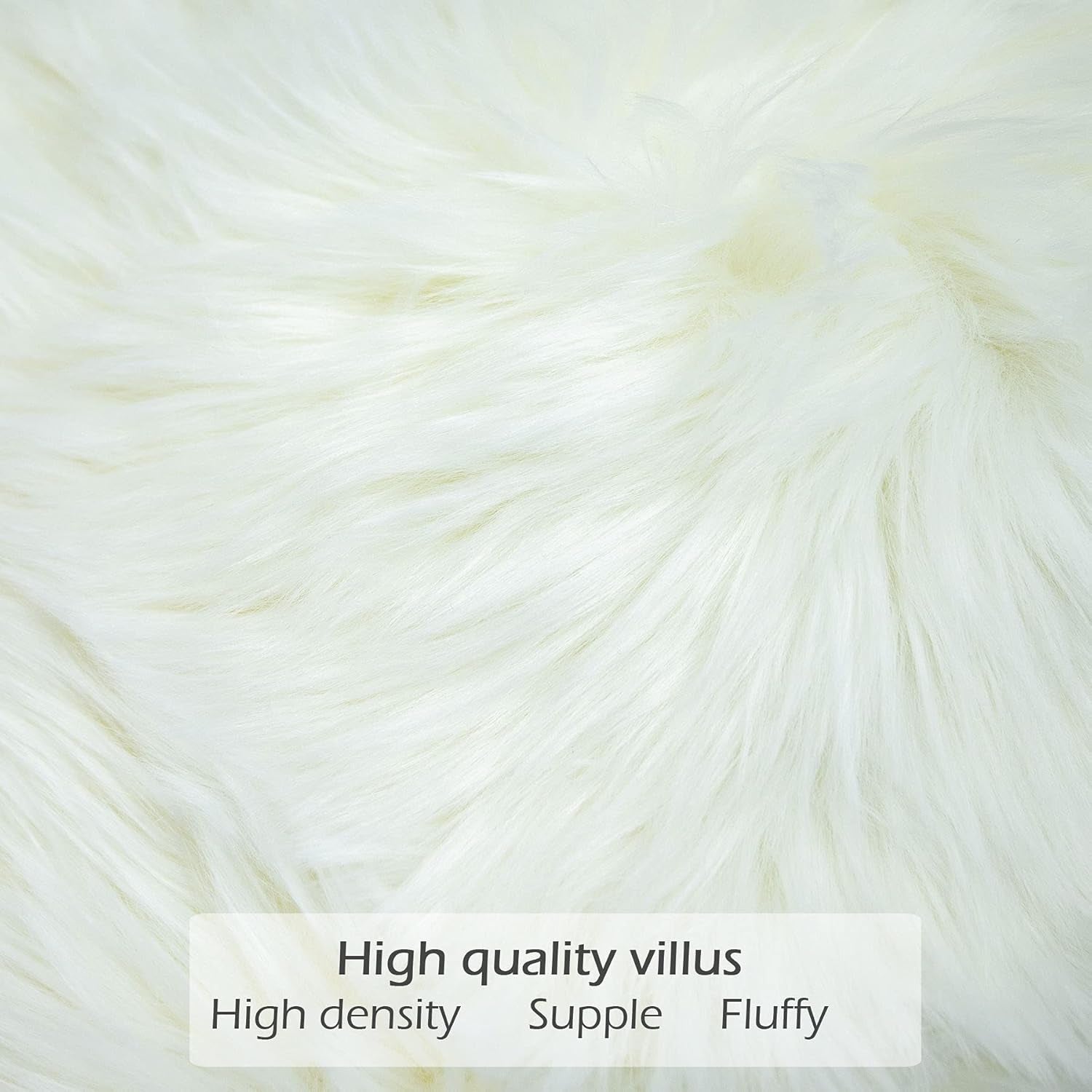 Decorative Lumbar Soft Faux Fur Throw Pillow Cover Luxury Series Rectangle Plush Pillow Case Cushion Cover for Couch Sofa Bed (12" X 20", White)