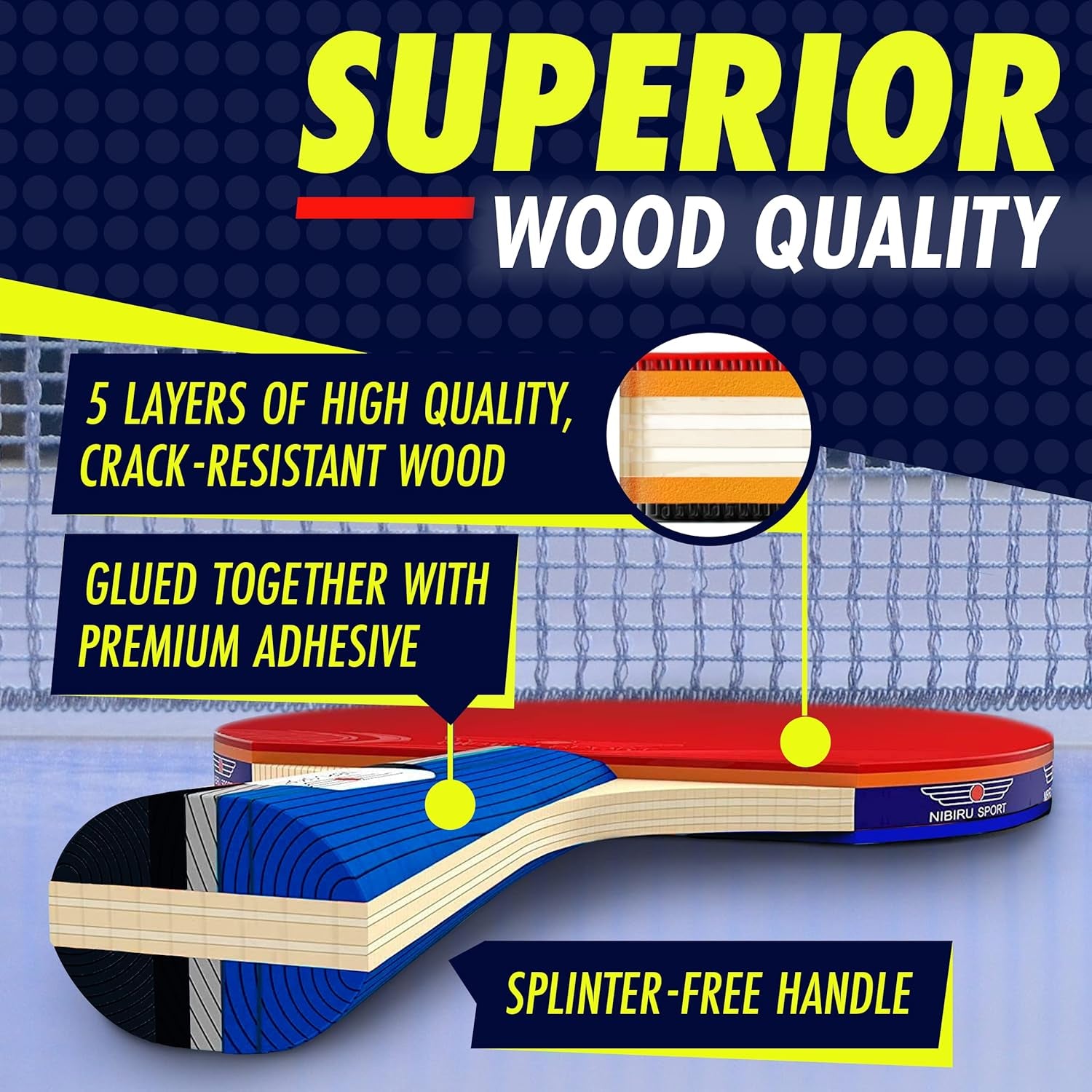 Professional Ping Pong Paddle Sets - 2 Player or 4 Player Table Tennis Paddles, Retractable Net, Pingpong Balls and Carry Bag Storage Case - Table Tennis Equipment & Ping Pong Accessories