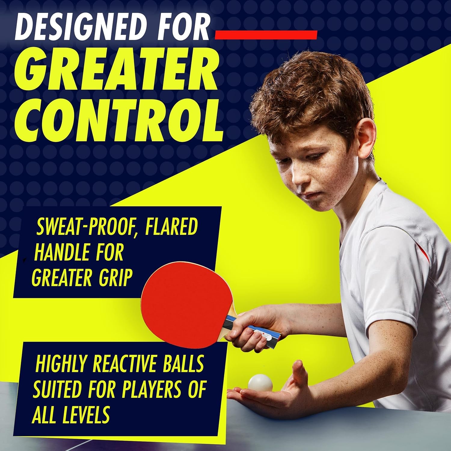 Professional Ping Pong Paddle Sets - 2 Player or 4 Player Table Tennis Paddles, Retractable Net, Pingpong Balls and Carry Bag Storage Case - Table Tennis Equipment & Ping Pong Accessories