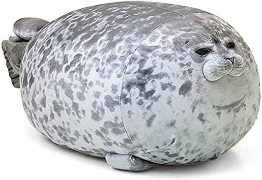 Chubby Blob Seal Pillow Cute Seal Plush Toy Cotton Stuffed Animals (Small)
