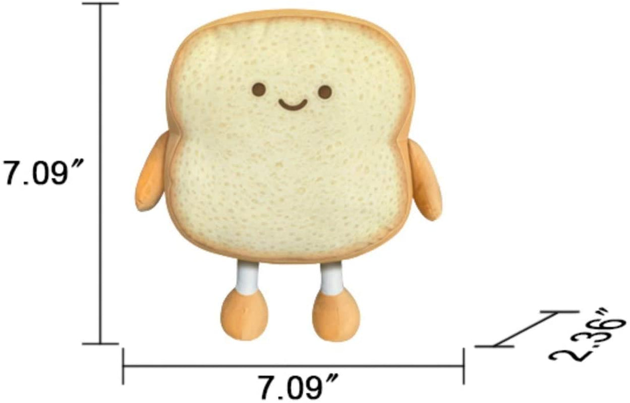 Toast Bread Pillow Funny Food Plush Toy Pillows Small Cute Stuffed Plush Sofa Pillow (Toast Bread,Golden)
