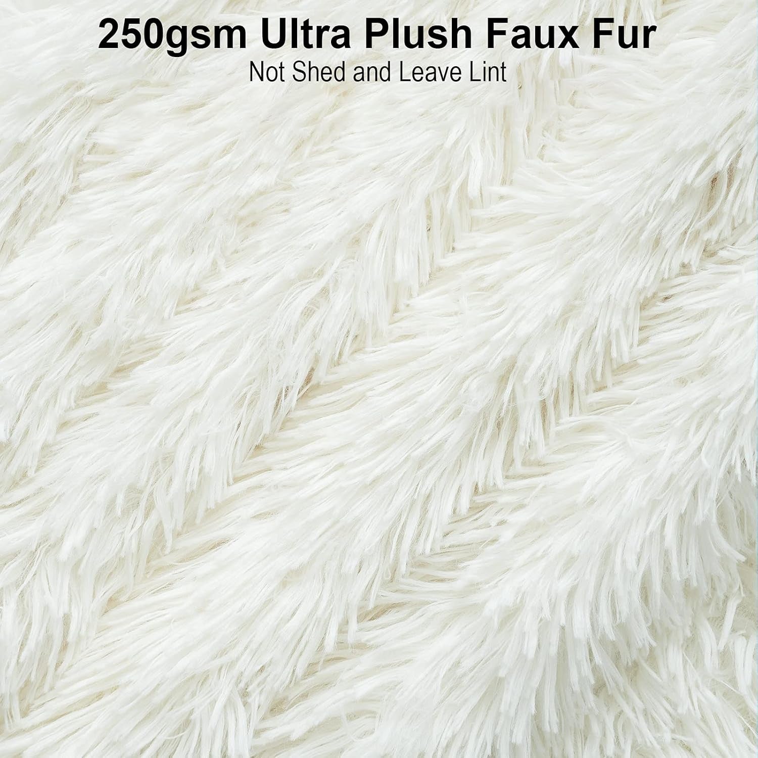Super Soft Shaggy Faux Fur Throw Blanket, Plush Fuzzy Sherpa Throw Blanket for Couch, Cozy Fluffy Cream White Blankets for Bed Chair Sofa, 30'' X 40''