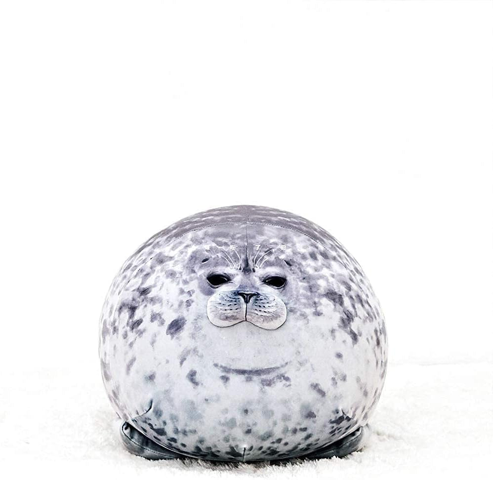 Chubby Blob Seal Pillow Cute Seal Plush Toy Cotton Stuffed Animals (Small)