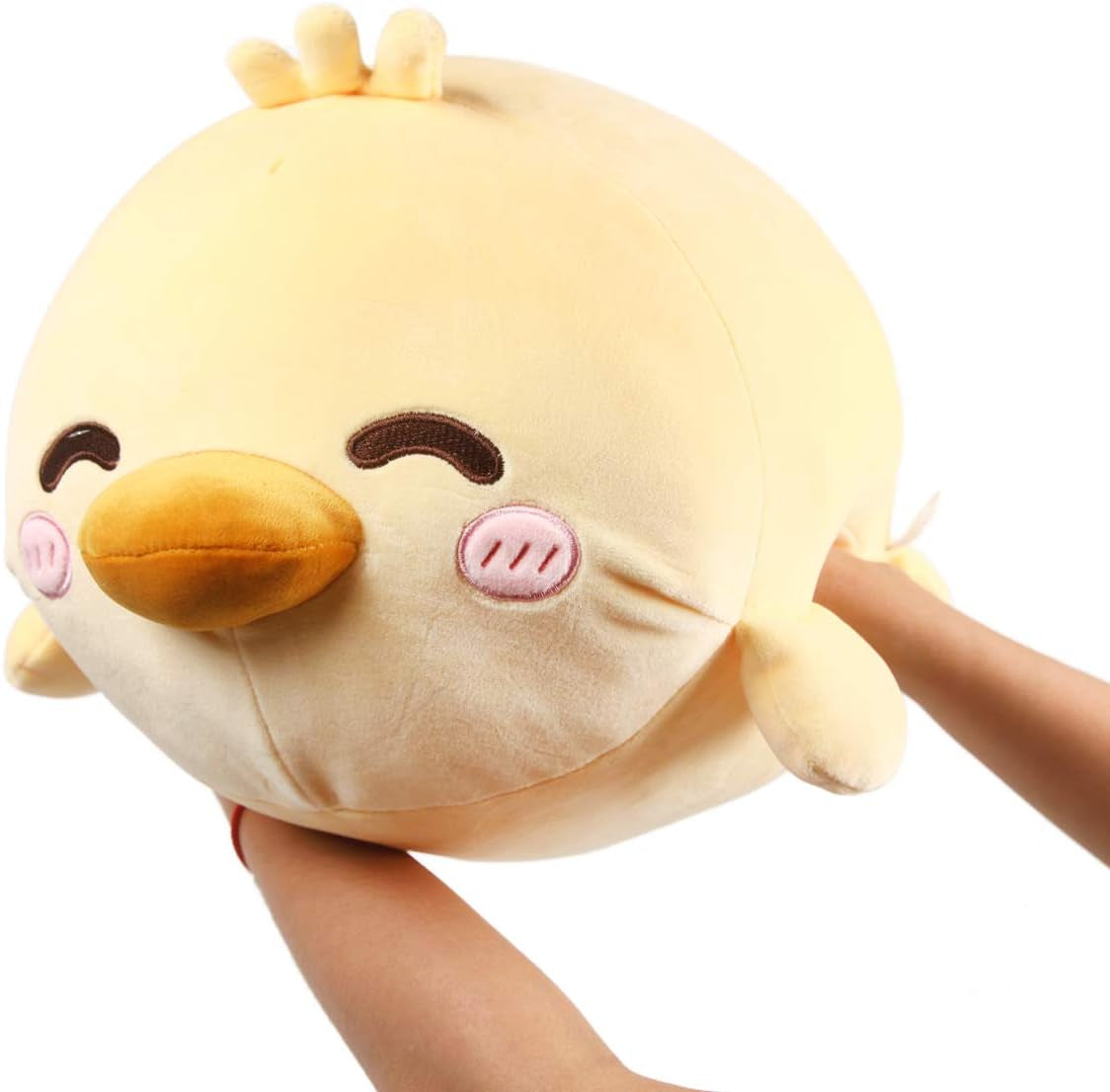 Duck Plush Pillow Stuffed Animal Snuggly Pillow Cute Plush Toy Snuggle Buddy Duck Plushie Kawaii Soft Hugging Pillow for Kids Boys Girls 17.7In